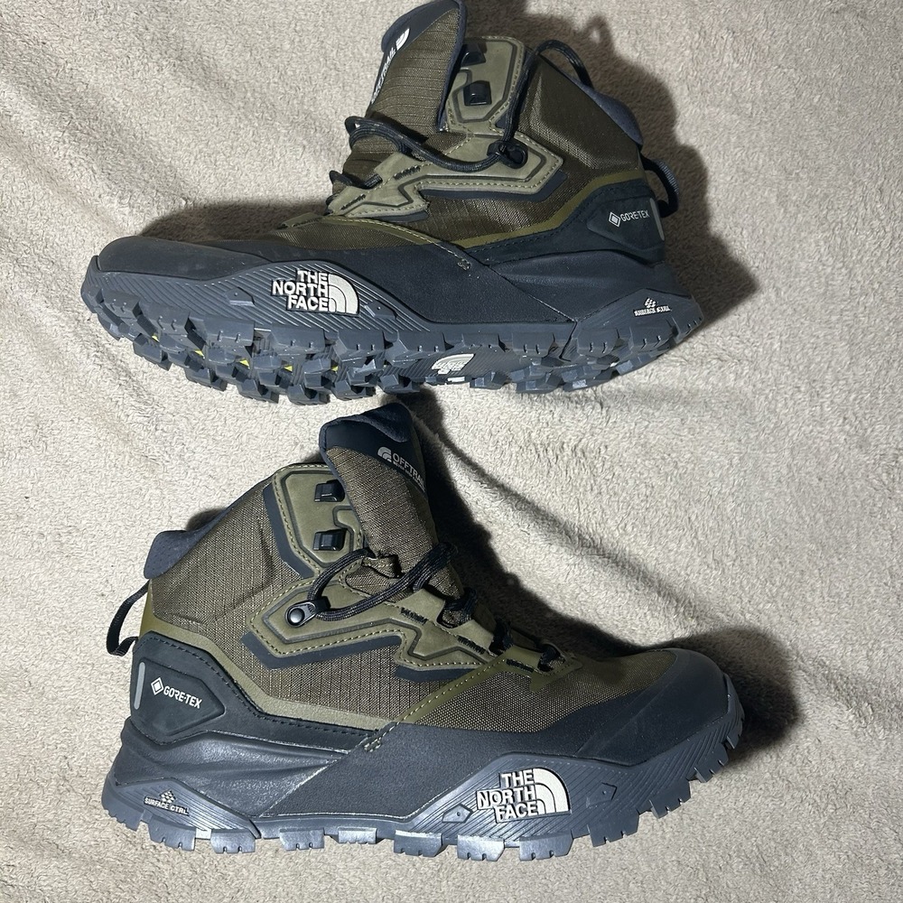 The North Face Offtrail Gore-Tex Mens Size 9 Hiking Boots Olive Green Black